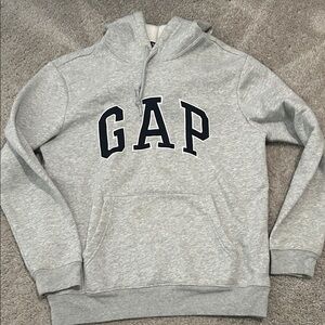 GAP Light Gray Pullover Hoodie - Small
